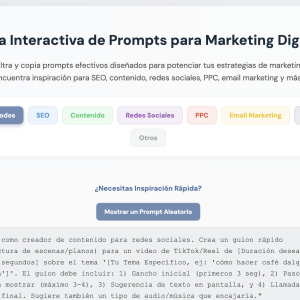 Guia Interactiva de Prompts para Marketing Digital